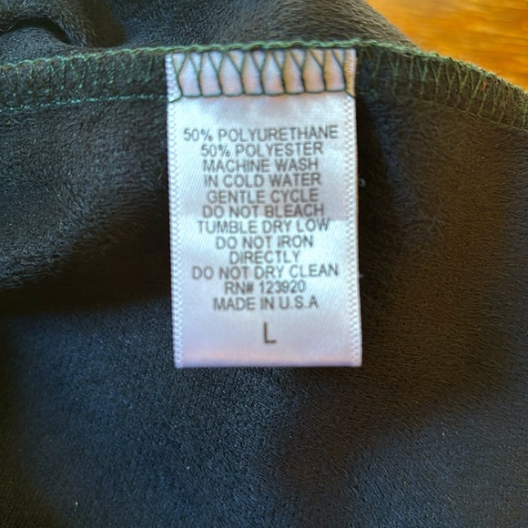 LAMade vegan leather long sleeve top in forest green, size Large. - Picture 5 of 5